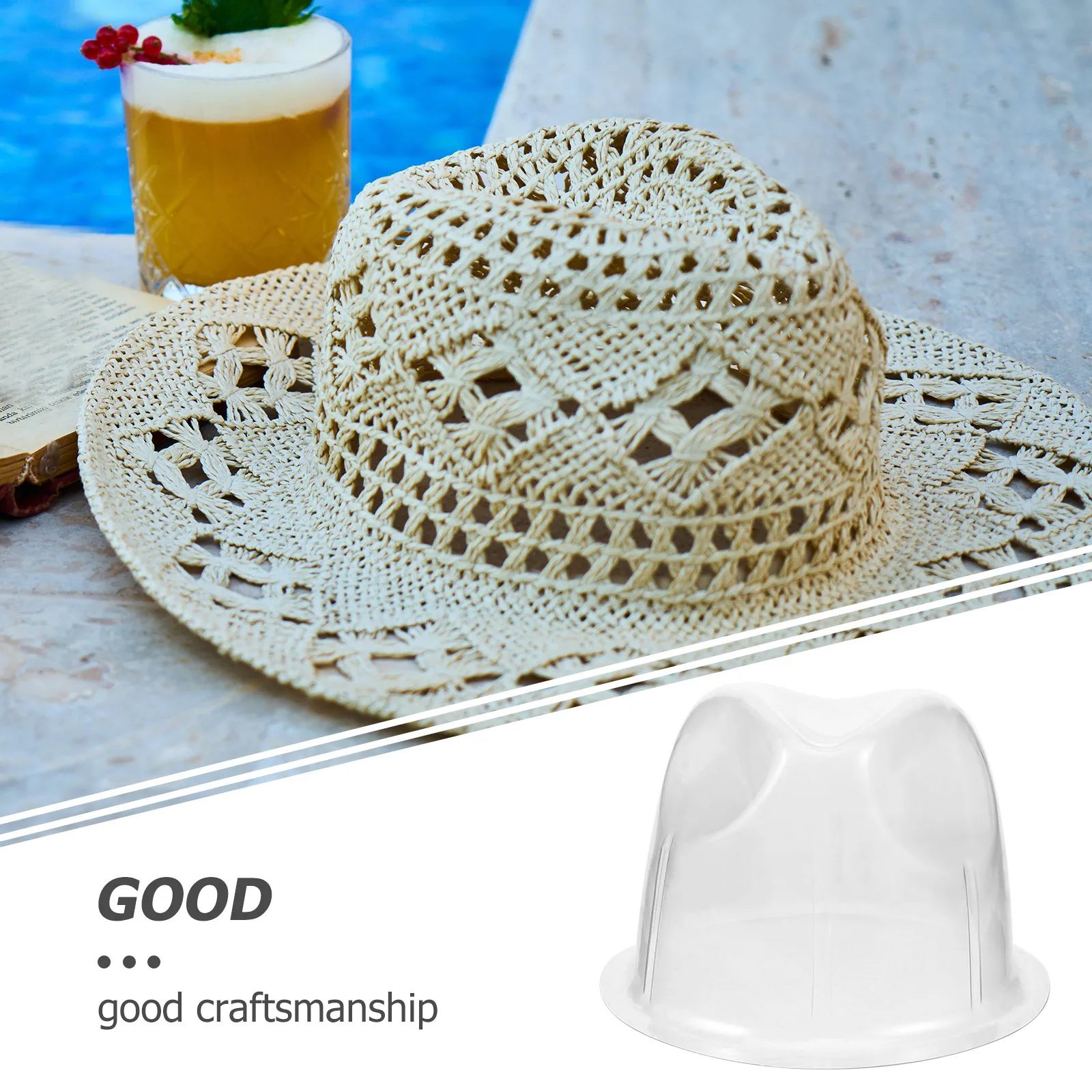 

10Pcs Plastic Hat Display Holders Caps Stand Smooth Surface Practical Support Plastic Hat Holders Caps Support Holder