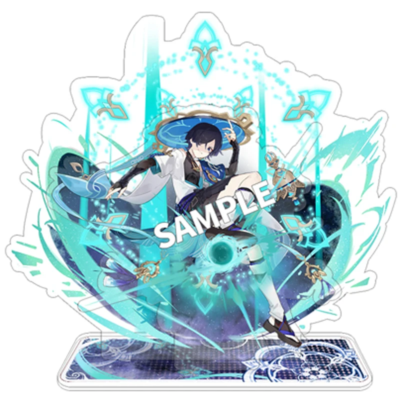 Game Impact Original 20cm Big Acrylic Figure Stand Model Scaramouche Wanderer Character Exclusive Element Scene Cool Keychain