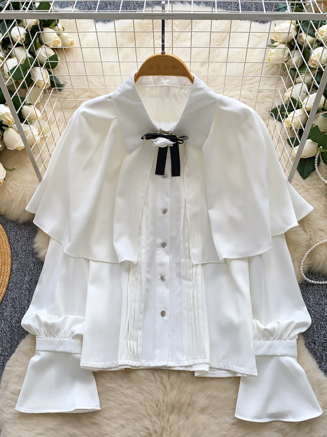 

Ele Floral oulder Wrap Long Sve Satin irt Women's Faion Age-Defng Top Trendy Commute Open Cardigan Sle