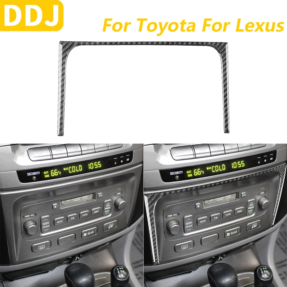 

Для Lexus LX470 для Toyota Land Cruiser 2003-2007 углеродное волокно центральное управление радио CD рамка крышка отделка автомобильные аксессуары наклейка