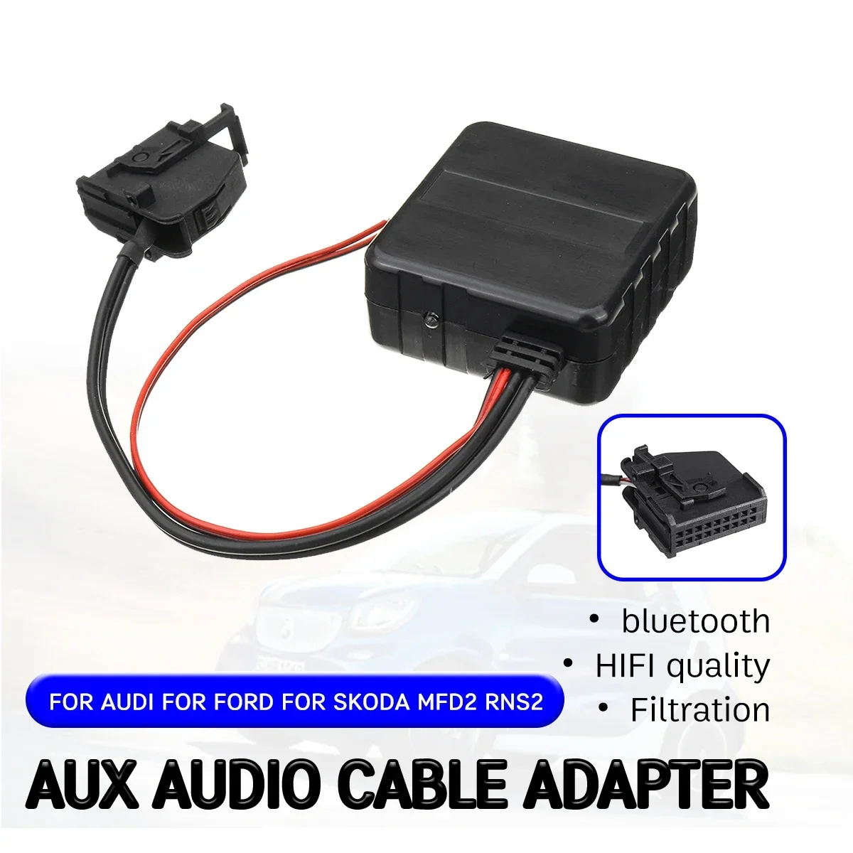 

bluetooth Aux Receiver Cable Adapter Hifi Quality for Volkswagen for 18 Pin Wireless Audio Head Unit for Audi RNS2 MFD2 CD Host