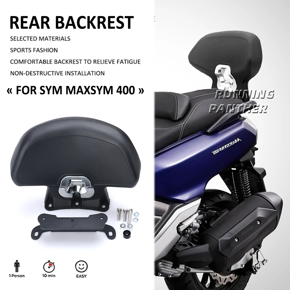 

Для SYM MAXSYM 400 MAXSYM400 UP-2022 2021 2020 мотоциклетные черные задние пассажирские сиденья, задние спинки, подушки