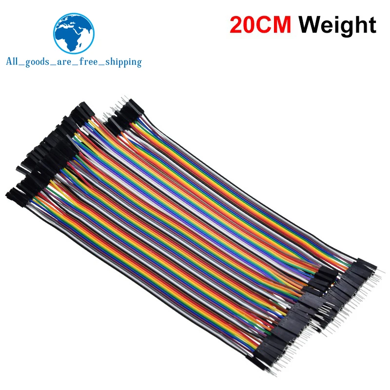 TZT 400pcs  Jumper Wire Dupont Cable line 20cm 3P-3P 2.54mm Male to Male , Male to Female , Female to Female For Arduino