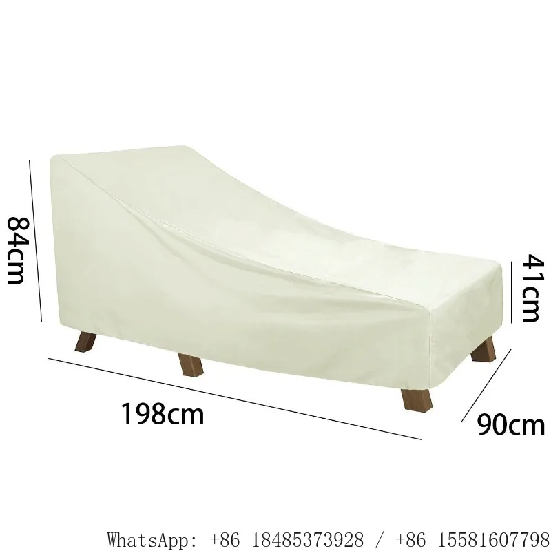 Outdoor Elastic Band Velcro Waterproof Sunscreen Beach Leisure Chair Cover Outdoor Garden Garden Deck Chair Dust Cover