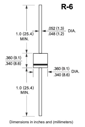 10pcs HER608 Fast Recovery Diode R-6 6A 1000V ASEMI Brand New