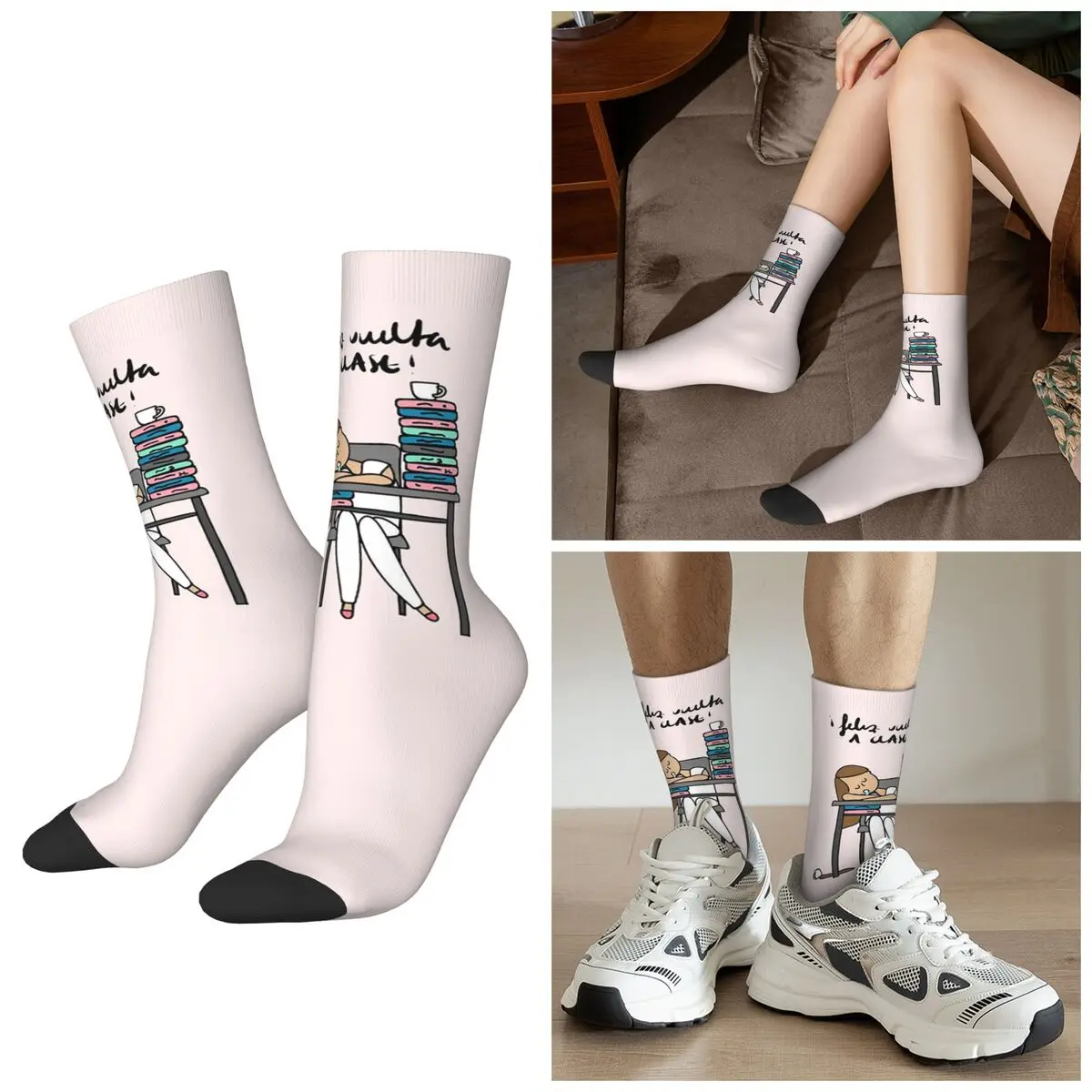 

All Seasons Enfermera En Apuros Doctor Nurse Medicine Socks Harajuku Sport Middle Tube Socks High Quality Stockings for Unisex