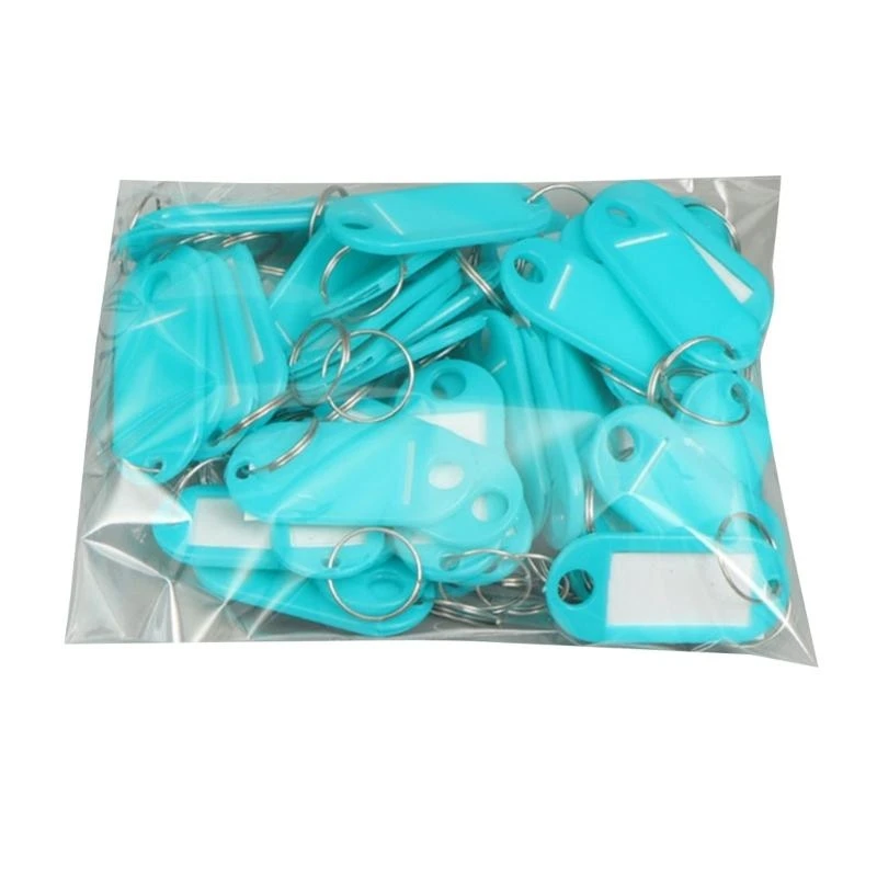 50 Pcs/Set Keychain Label Luggage Keys Identifiers with Split Ring
