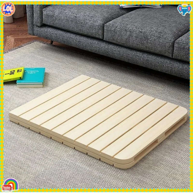 Solid wood folding bed board row skeleton lumbar spine hard mattress single sofa wooden board mattress hard bed board