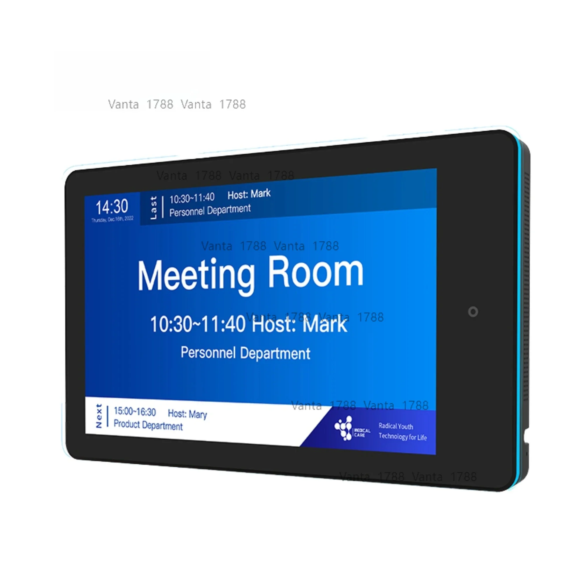 WA1038T 10.1 Inch LED Android 11 Touch Screen With SD Card Optional NFC POE RK3568 All-in One For Conference Reservation System