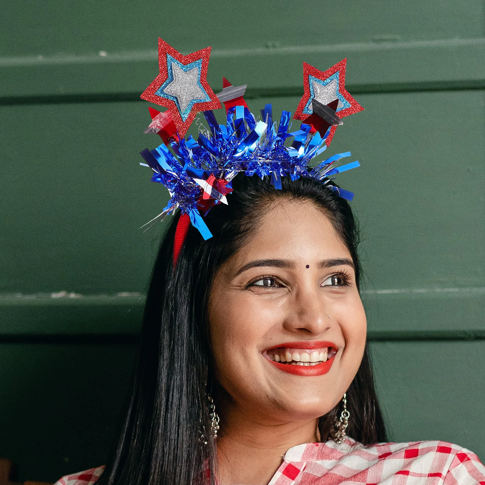 星条旗の愛国的なヘッドバンド 7月4日の祝賀会用 米国旗ヘアアクセサリー 独立記念日パーティーの装飾