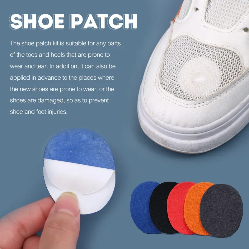 6PCS Shoe Heel Repair Patch Kit Self Adhesive Inside Shoe Patches Holes Leather Heel Pads Shoe Glue Sole Repair Shoe Repair Glue