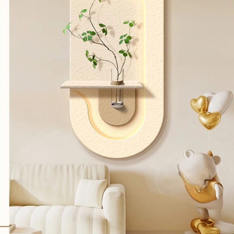 Entrance decoration porch green plant ornaments entrance corridor LED wall lamp painting high-end living room mural lamp