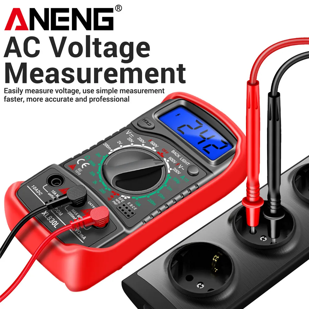 ANENG XL830L Digital Multimeter AC/DC Voltmeter Current Diode Triode Meter Tester Resistance Electronic Test Tools