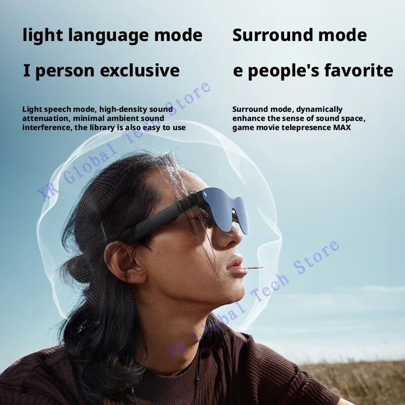 نظارات RayNeo Air 4 Pro الذكية AR، تدعم HDR10، 3840 هرتز، 4 مكبرات صوت، 1200 شمعة في المتر المربع، شاشة Micro-OLED مزدوجة الطبقة، أكثر كشفًا