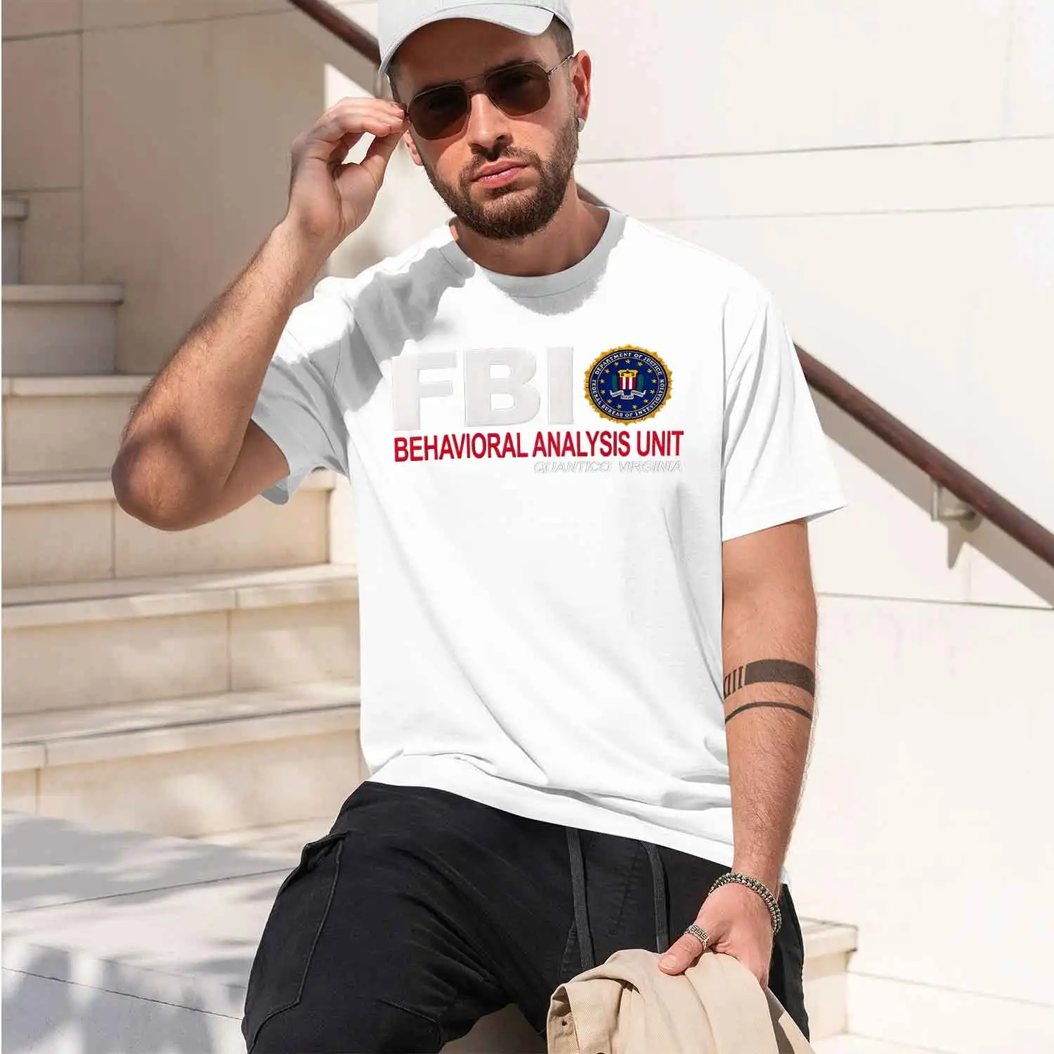FBI BEHAVIORAL ANALYSIS UNIT 2026 New Model Men’s Short-sleeve crewneck T-Shirt Classic Casual Multiple Colors and Sizes for Dai