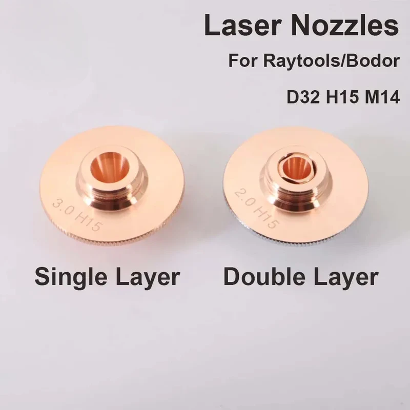 Raytools Nozzle Single/Double Layer Dia.32mm Caliber 0.8-5.0mm For Empower Fiber Laser Head Bodor Glorystar Laser Machine