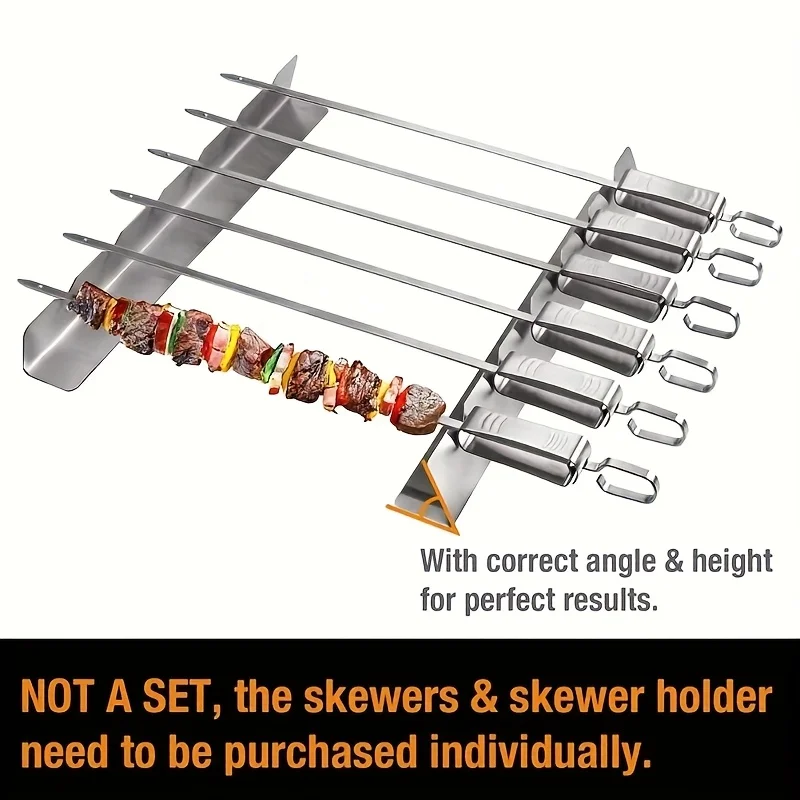 Soporte para brochetas, soportes universales para brochetas, adecuados para barbacoa, cocina, patio, hogar, exteriores, Camping, herramientas para barbacoa, 2 uds.