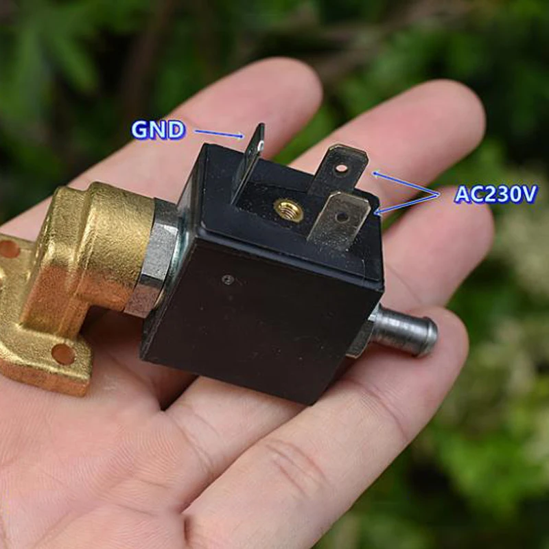 9000BH AC230V 2-Position 3-Way Electric Brass Solenoid Valve Normally Closed Type For Coffee Machine Steam Hot Water