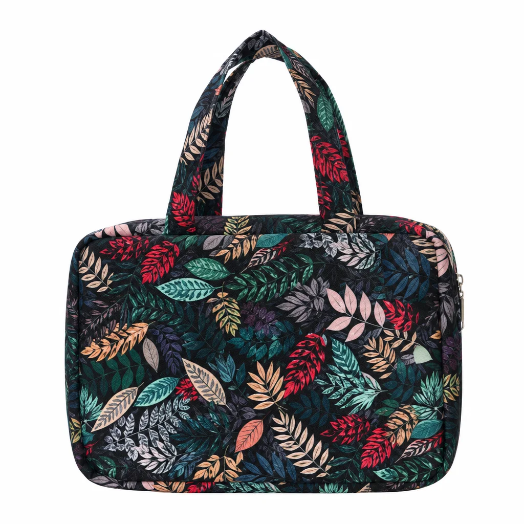 Toiletry Bag Stylish Travel Organizer for Women Waterproof Oxford 4-Fold Makeup Pouch Wet Dry Separation Gym Essentials