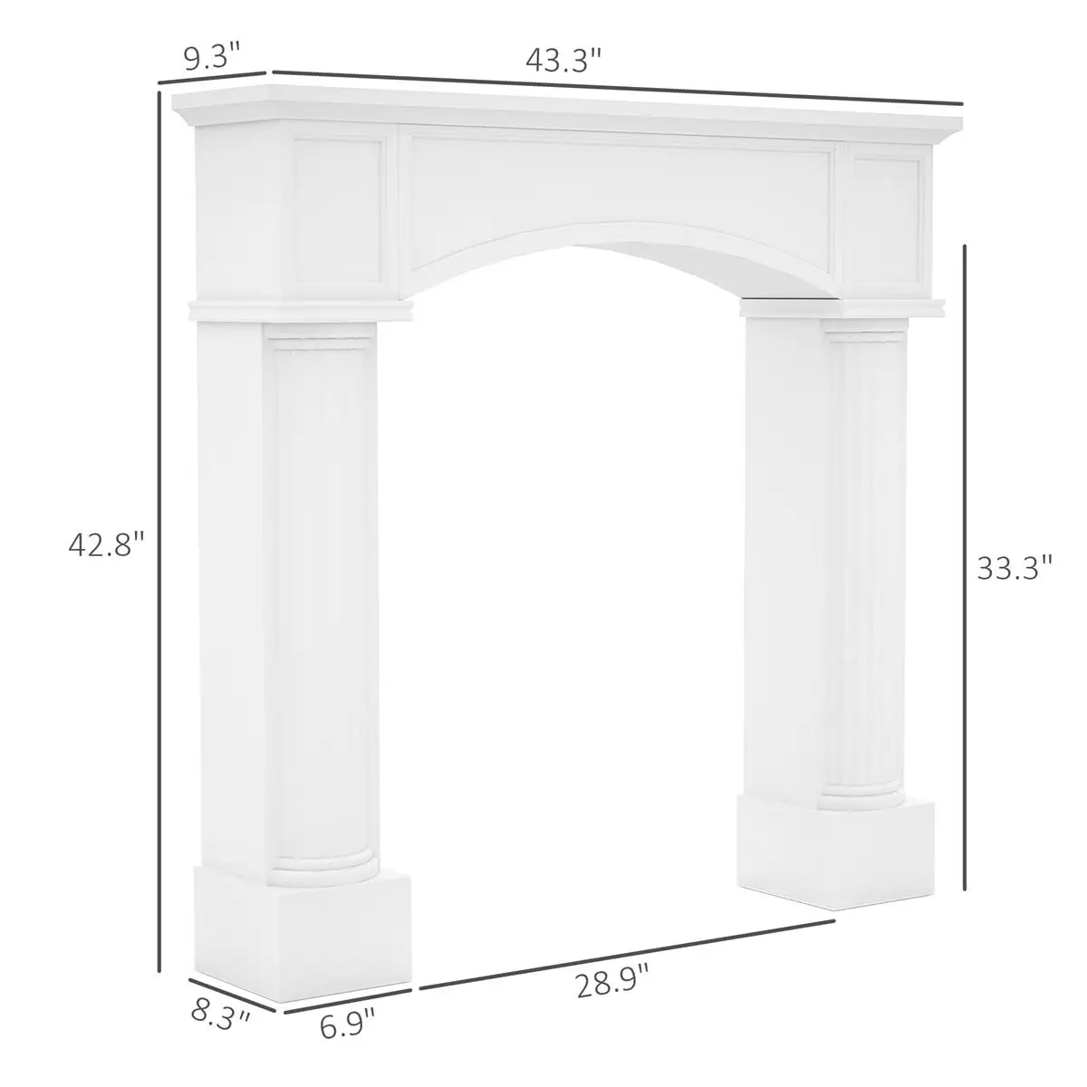 Elegant Fireplace Mantel - Stylish Home Decor (Available for Shipping, Not)