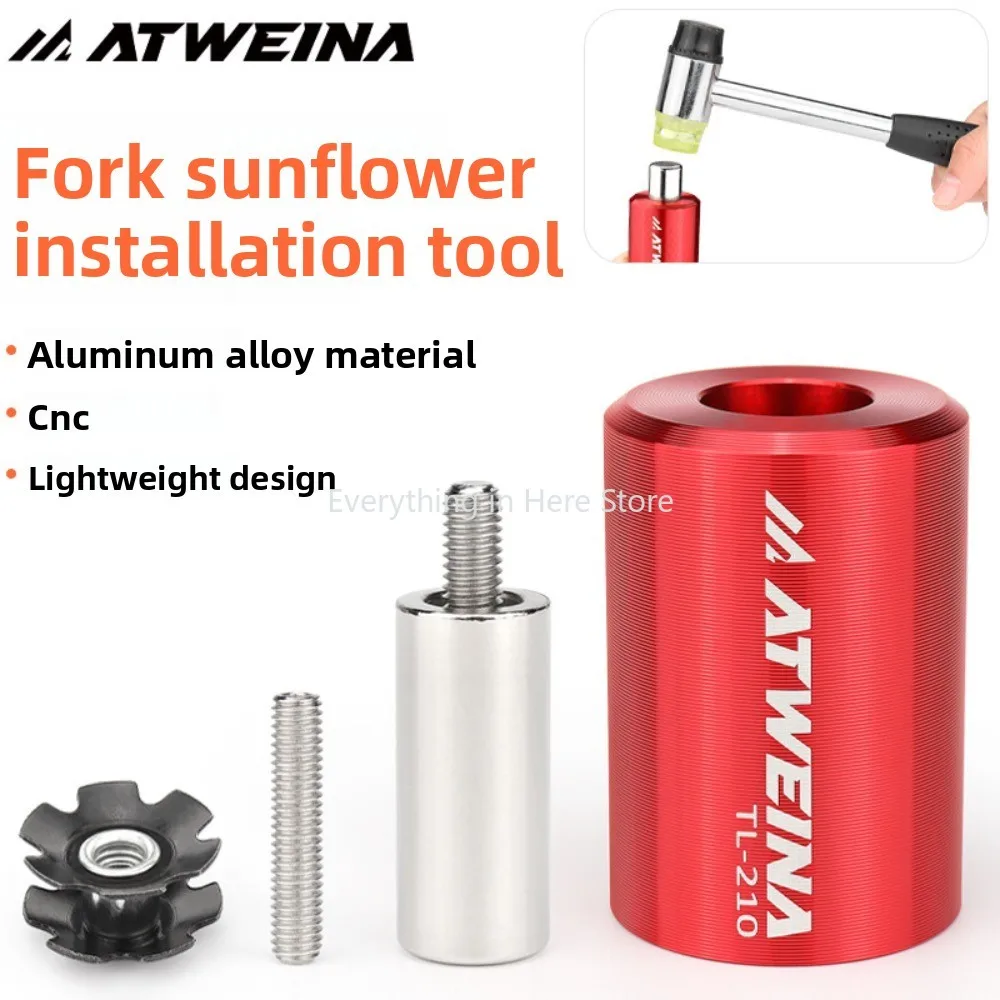 

Bike Front Fork Sunflower Insertion Tool Mountain Road Bike Aluminum Alloy Flower Core Installation Sleeve Accessories