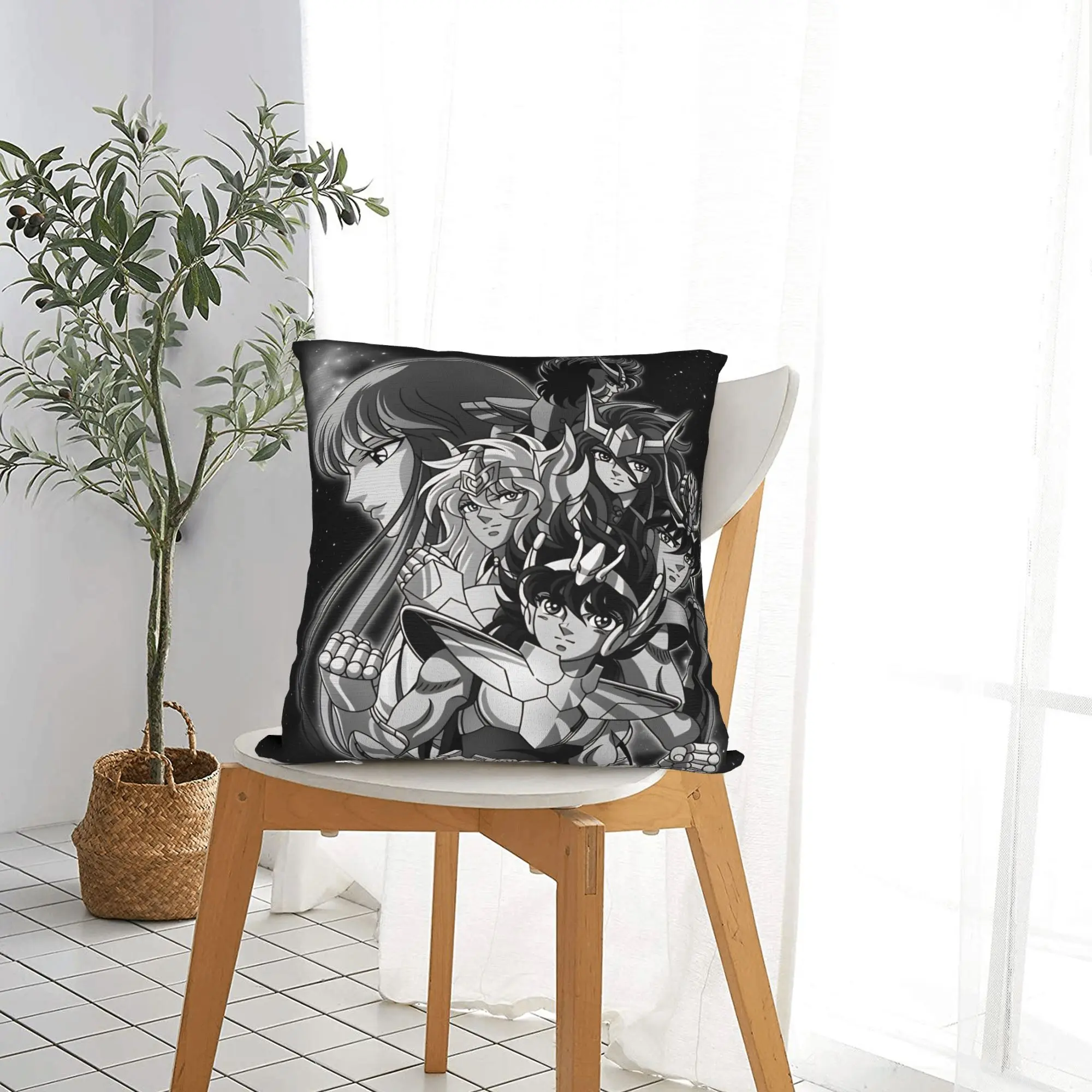 Saint Seiya Knights Z-Zodiac  Pillowcases  Fashion Pillow Case For Living Room Sofa Comfy Pillow Cover