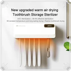 Mi UV Toothbrush Sterilizer Razor Storage Rechargeable Rapid Warm Air Drying Wall-mounted Toothbrush Sterilizer Holder New
