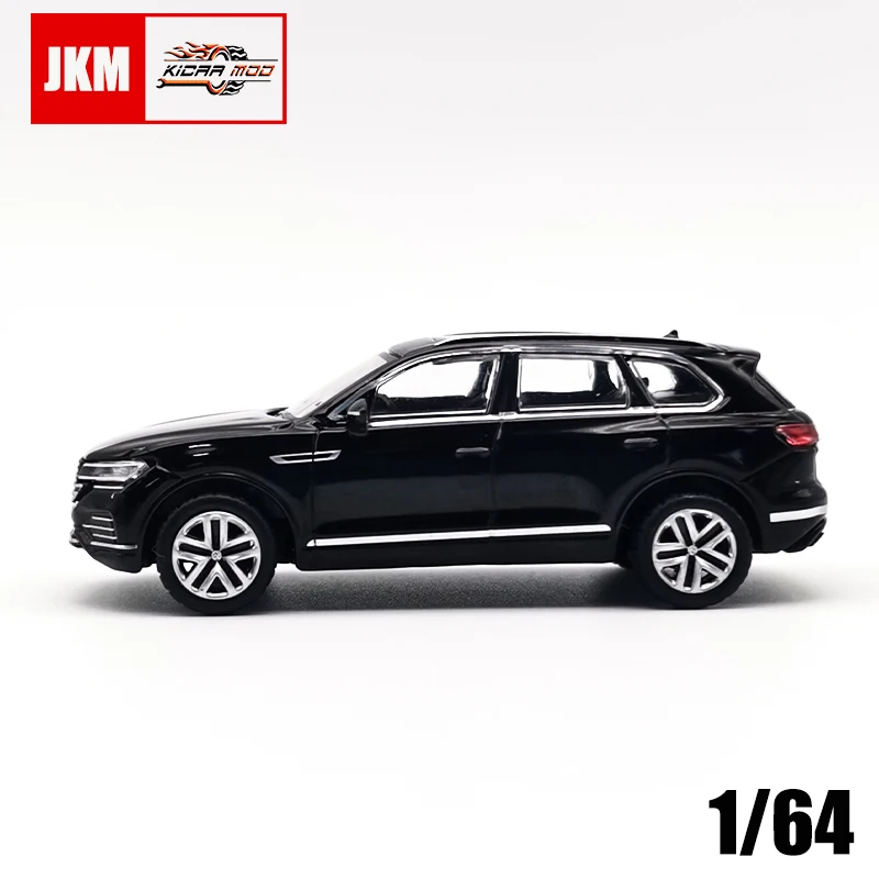 JKM Diecast Toy Cars Model Car 1/64 The Touareg Alloy Body Ruber Tires Vehicle Gifts for Adults Teenagers