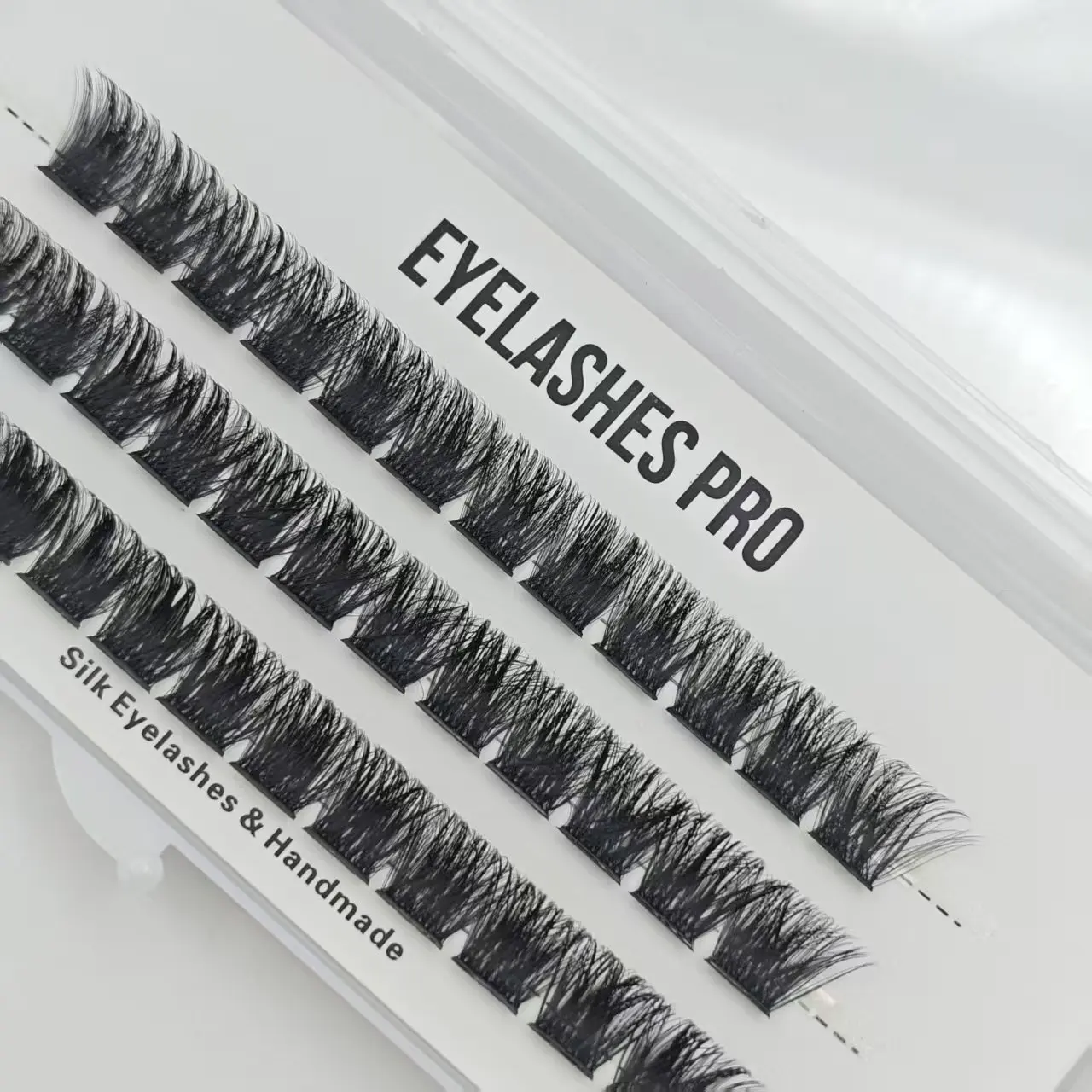 BBA-14 DIY Hand Made Eyelash Extension Segmented Flase Lashes Dramatic Lash Bundles Soft Ribbon Strip Eyelashes Makeup Lashes