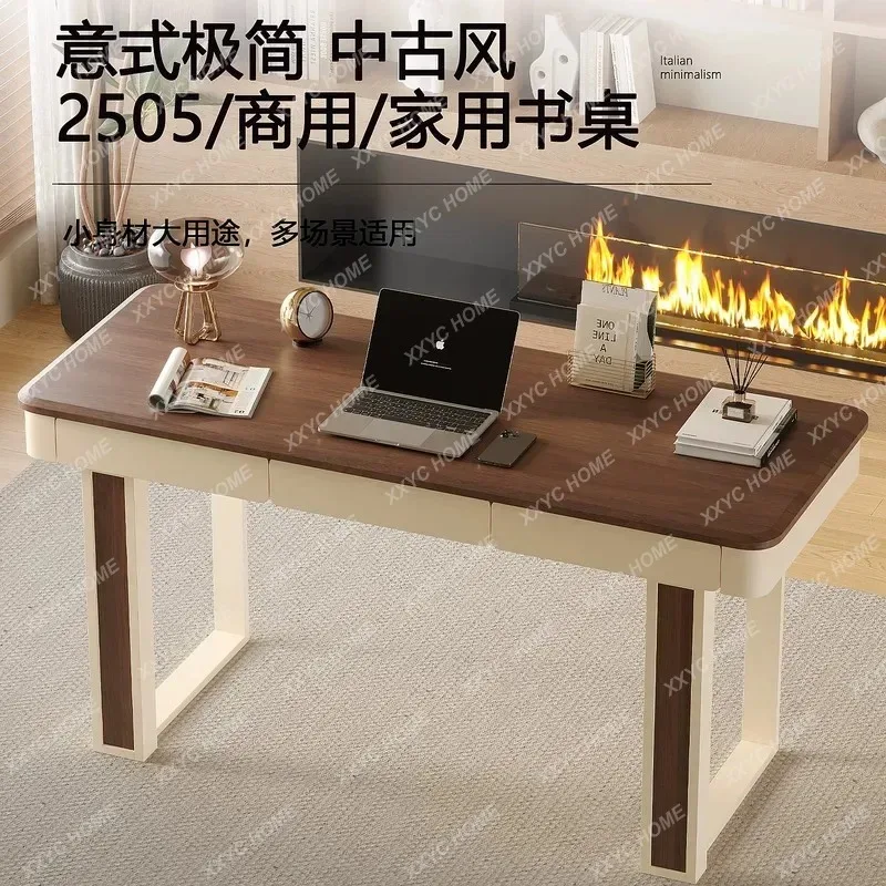XXMid-Century Modern Desk Solid Wood Home Office Writing Table Simple Minimalist Study Desk