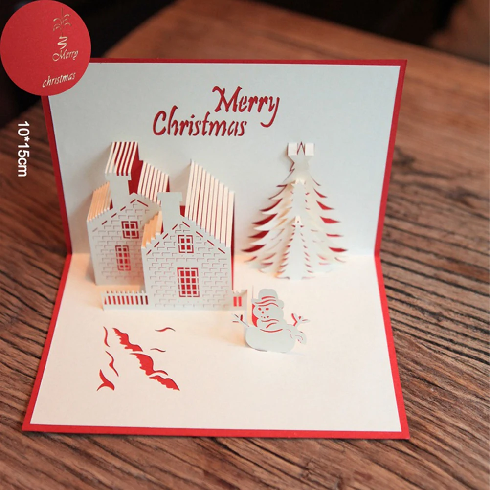 

Creative -up Cards Delicated Papercrafts Non-toxic Environmental Perfect for Christmas Valentine Invitations Wedding