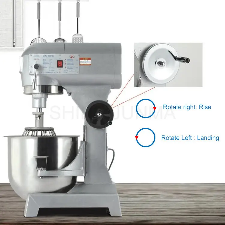 30Qt Commercial Food Mixer with Timing Function Commercial Mixer 1800W Stainless Steel Bowl Heavy Duty Electric Food Mixer