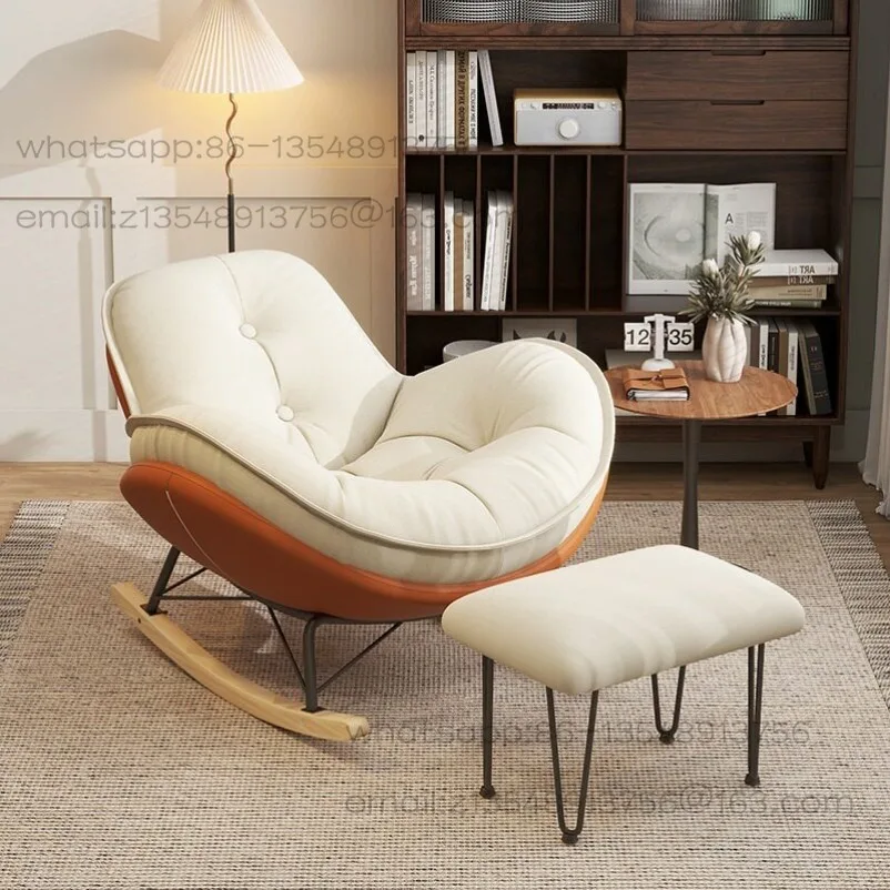 Eggshell Rocking Chair, Adult Recliner, Lazy Sofa Chair, Living Room, Adult Leisure Chair, Balcony, Home Lounge Chair