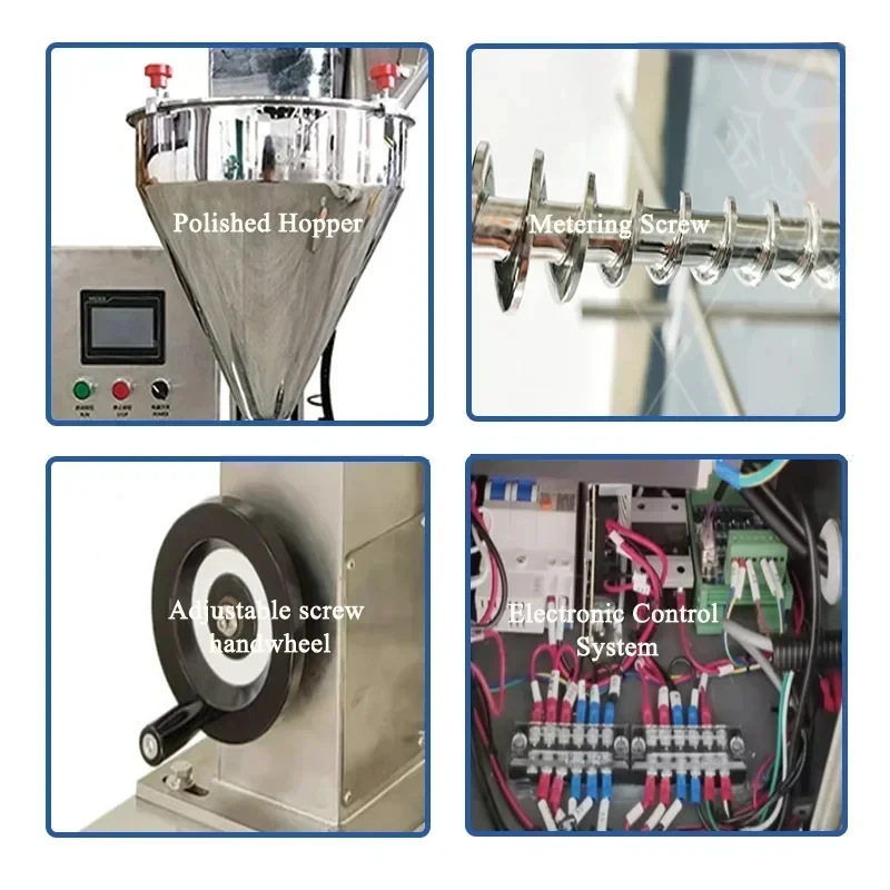 Semi Automatic 8Kg Bottle Bag Milk Cos Metic Chemical Weighing Dosing Auger Powder Filling Hine