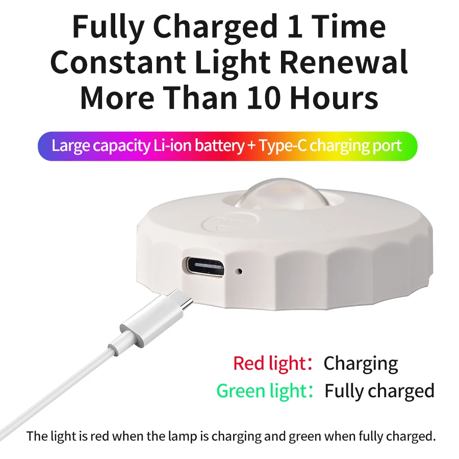 LED Cabinet Light RGB Remote Control Rechargeable Wireless Night Lamp Dimmable for Kitchen Display Shelf Closet Bedroom Wardrobe view 5