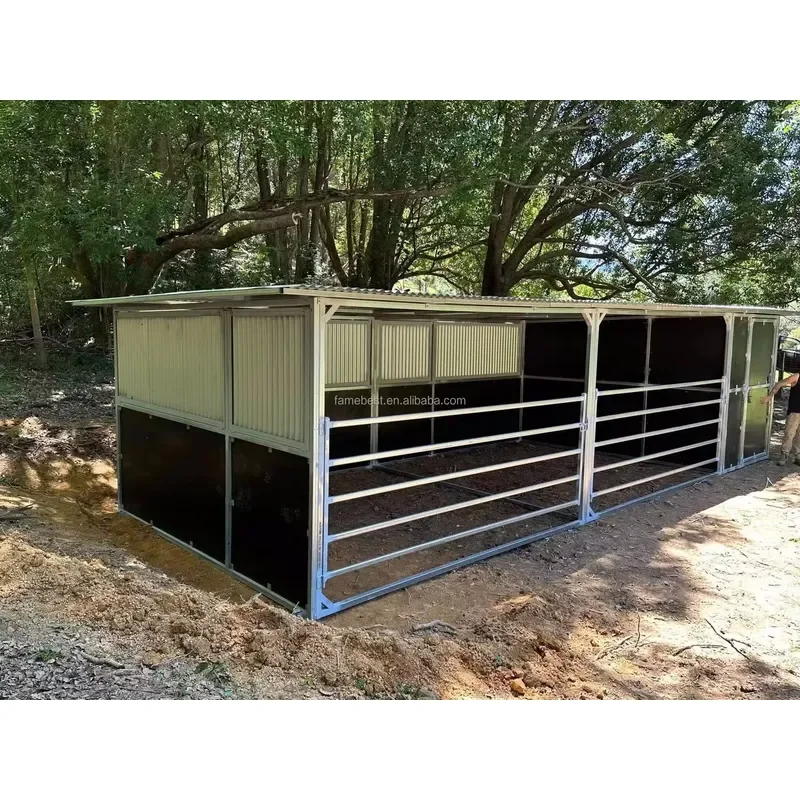 Quick Setup Portable Equine Stall Modular Horse Housing HDPE Side Panels Hot Dip Galvanized Steel For Ranch Equestrian Club