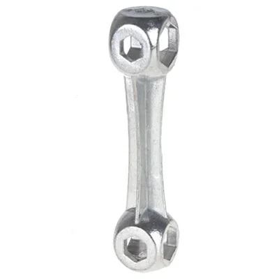 10 Holes Size 6-15mm 10 in 1 Galvanized Steel Hexagon Wrench Durable Bicycle Bike Repair Tool Bone Shape Hexagon Wrench Spanner