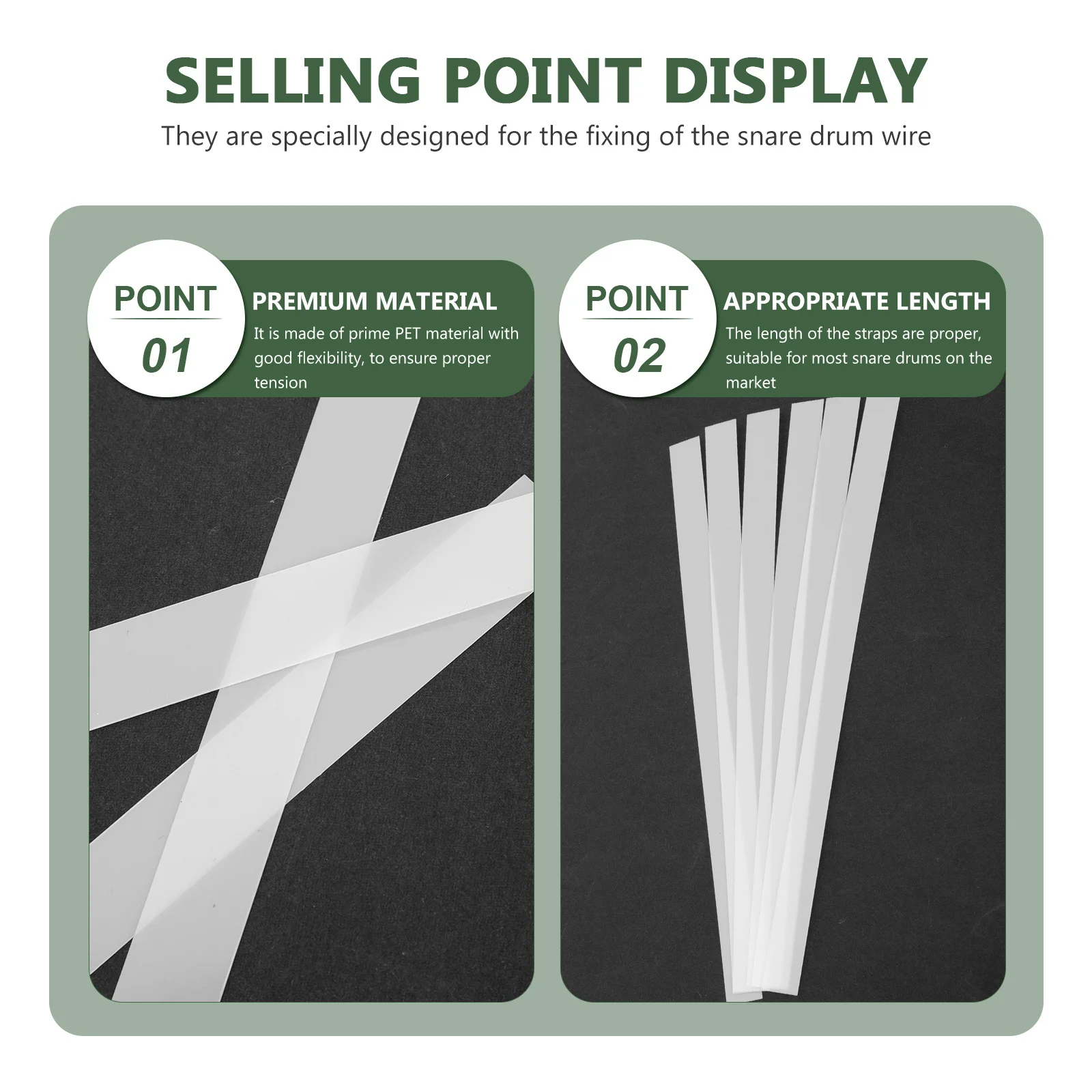 

6Pcs Snare Drum Wire Straps Flexible Mounting Strap Suitable for Various Snare Drums Practical Drum Wire Fixing Accessories