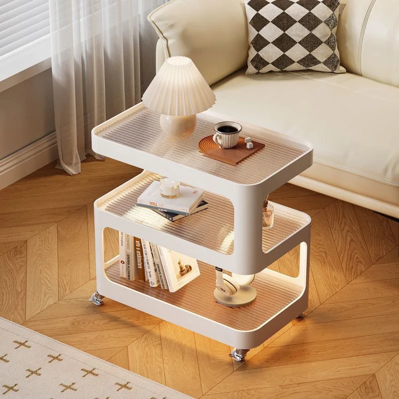 

Wrought iron edge table removable wrought iron sofa side cabinet rock slab bedside table light luxury simple modern