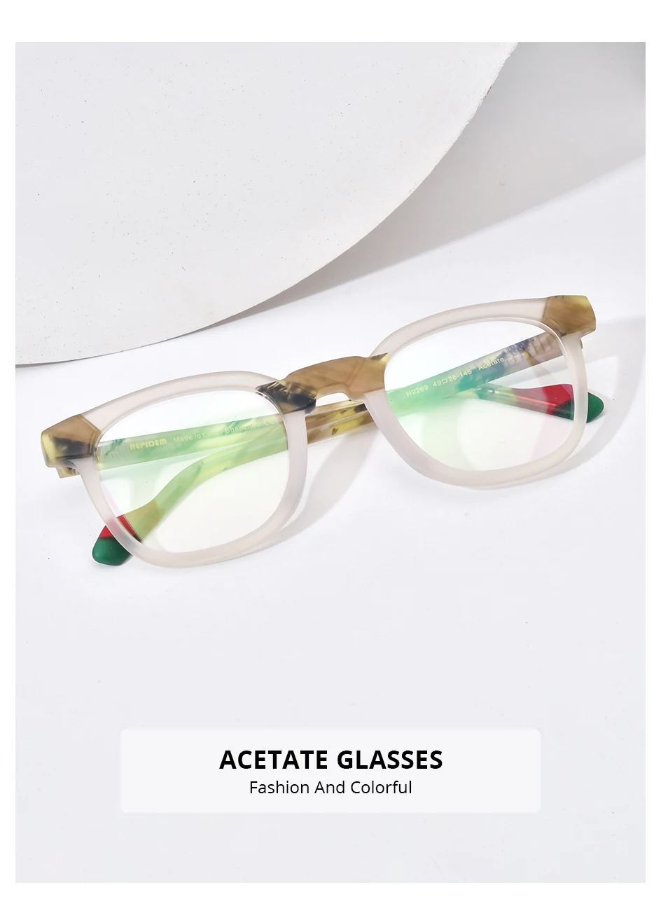 HEPIDEM Multi-Acetat-Brillengestell, Herren- und Damenmodell, Markendesign, quadratische Brille, japanische Handarbeit, Johnny Depp-Brille, 9269 – Detail 11