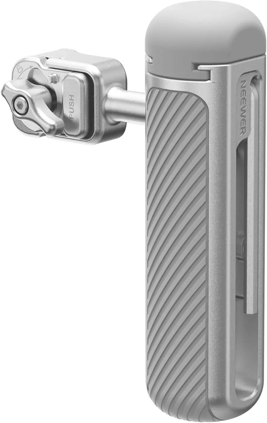 NEEWER Schnellverschluss-Seitengriff für iPhone 16 Pro 16 Pro Max S25 Ultra mit Anti-Off-Kaltschuh, 360 ° Rotation, rutschfestes Gitter – Detail 1