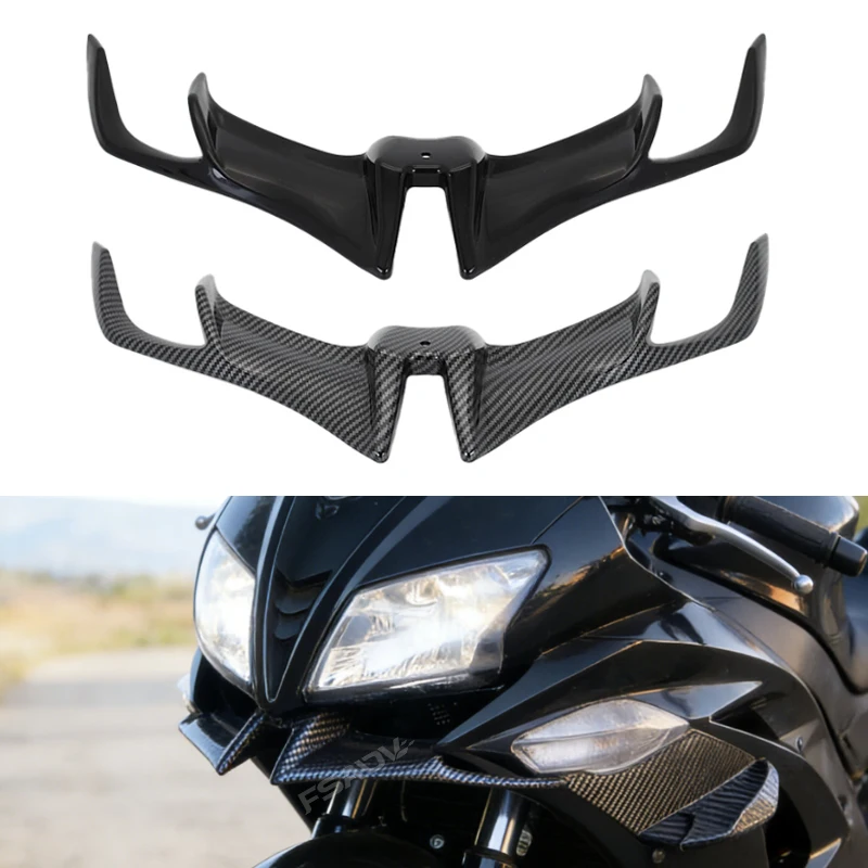 Fit For YAMAHA R15 V3 2017 2018 2019 2020 2021 Motorcycle Accessories Trim Shark Fin Beak Front Fairing Winglet Wing Cover