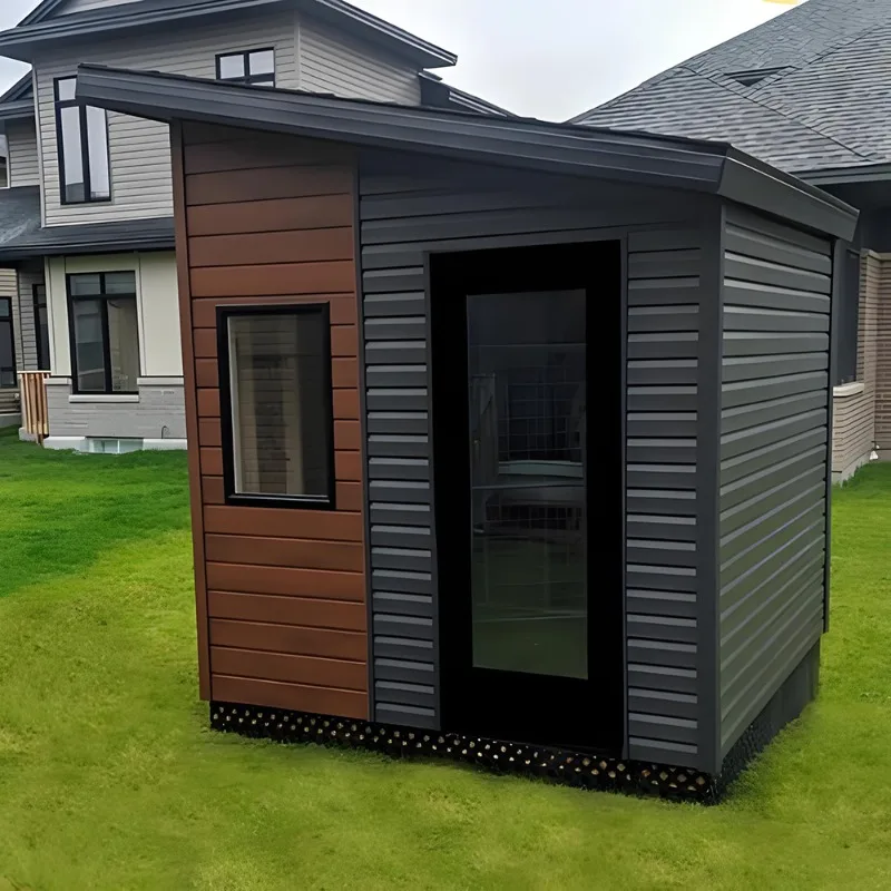 Rilassamento sanitario con pannello di controllo elettrico in legno massello per 2 persone prefabbricato all'aperto di grandi dimensioni per sauna 3KW 6KW
