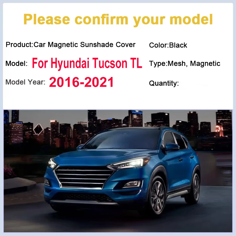 

Солнцезащитный козырек для автомобиля Hyundai Tucson TL 2015-2021: теплоизоляционная сетчатая шторка на окно, автоаксессуар