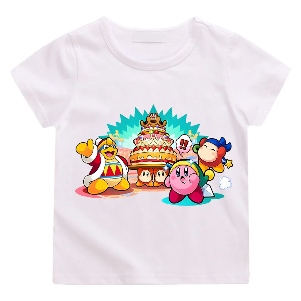 T-shirt de manga curta com estampa anime para meninas e meninos, estilo casual e vintage, para o verão