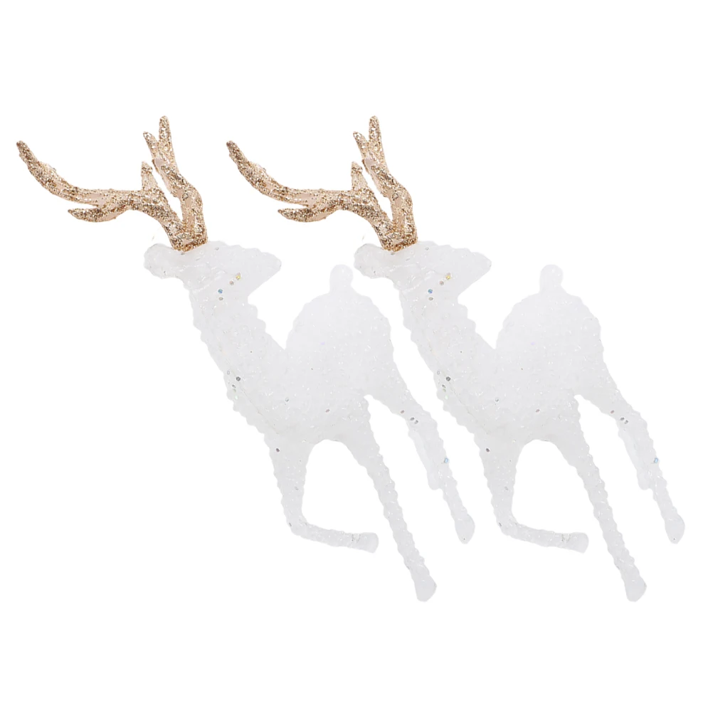 

Elk Ornaments Birthday Party Glitter Powder Plastic Animal Shape Cake Topper Child