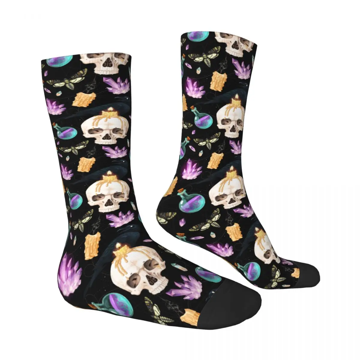 Candles Skull Skulls Socks Male Mens Women Spring Stockings Harajuku