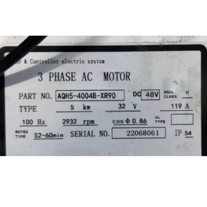 Golf Spare Part AQH54004BXR90 AQH5-4004B-XR90 48v 5kw with Electromagnetic Brake Work with NEOS-48M350B JEVD0-48M350L Controller
