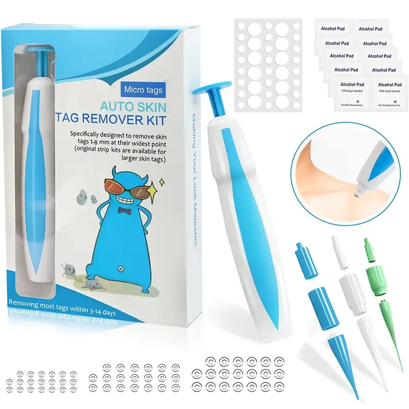 3 In1 Painless Auto Skin Tag Mole Wart Removal Kit Cleaning Tools Face Skin Care Body Wart Dot Treatments Remover Beauty Health