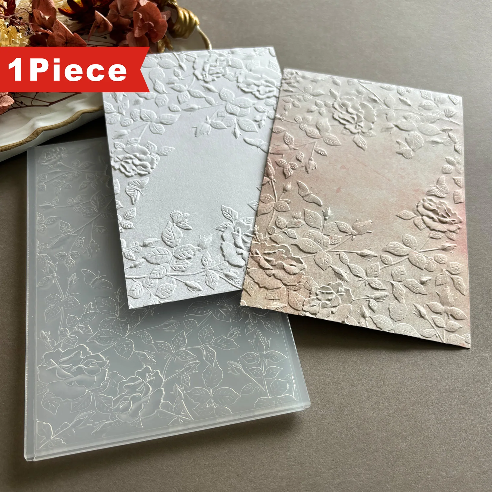 Carpeta de archivos en relieve 3D "Beautiful World of Roses" para hacer tarjetas DIY, álbumes de recortes, sin sellos, lanzamiento de nuevo producto 2025
